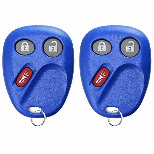 2 Replacement 3 Button Keyless Entry Remote Control Key Fob - 2-Pack Blue