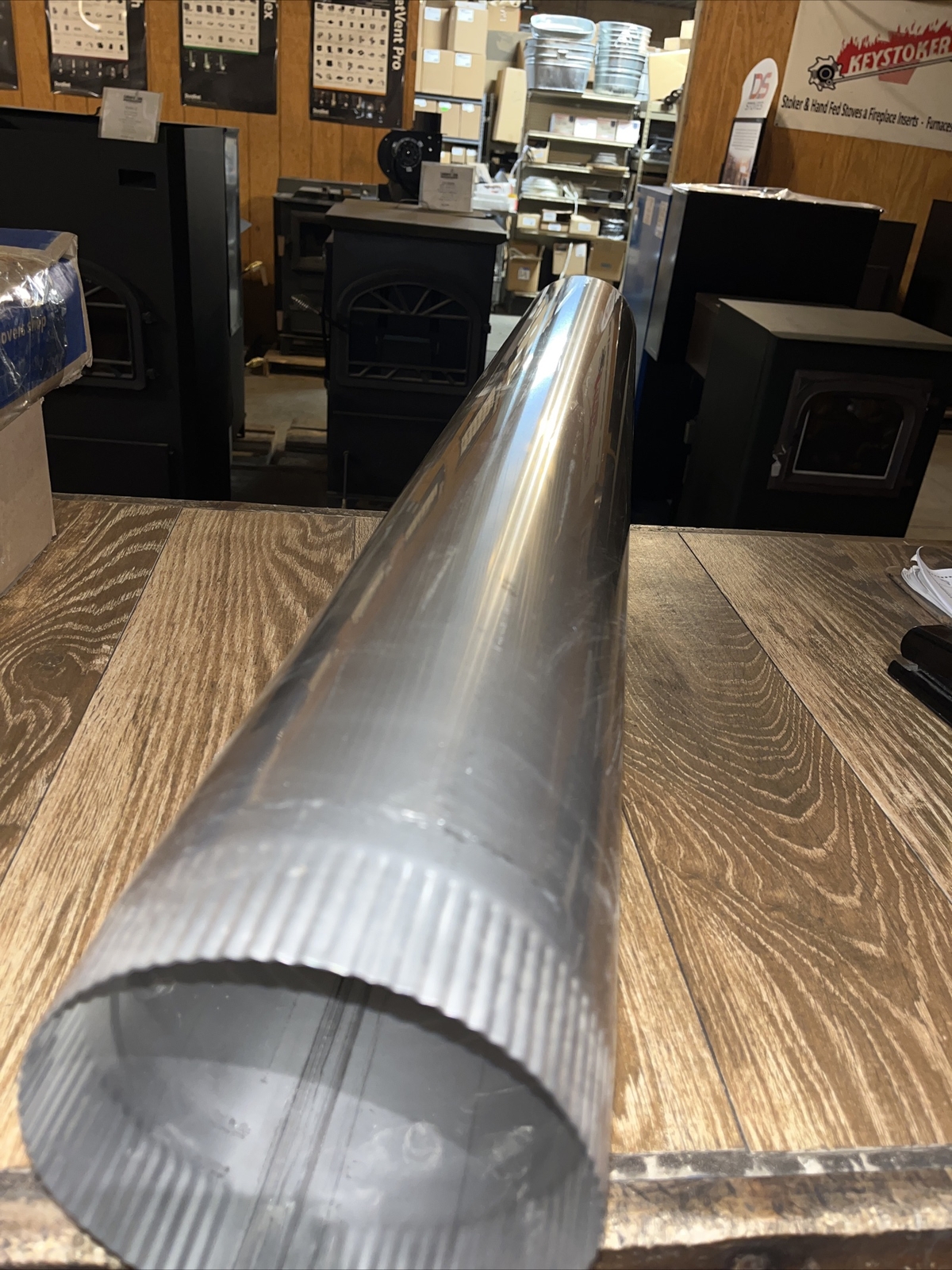 6”x48” Stainless Steel Wood Coal Stove Pipe Chimney Single Wall