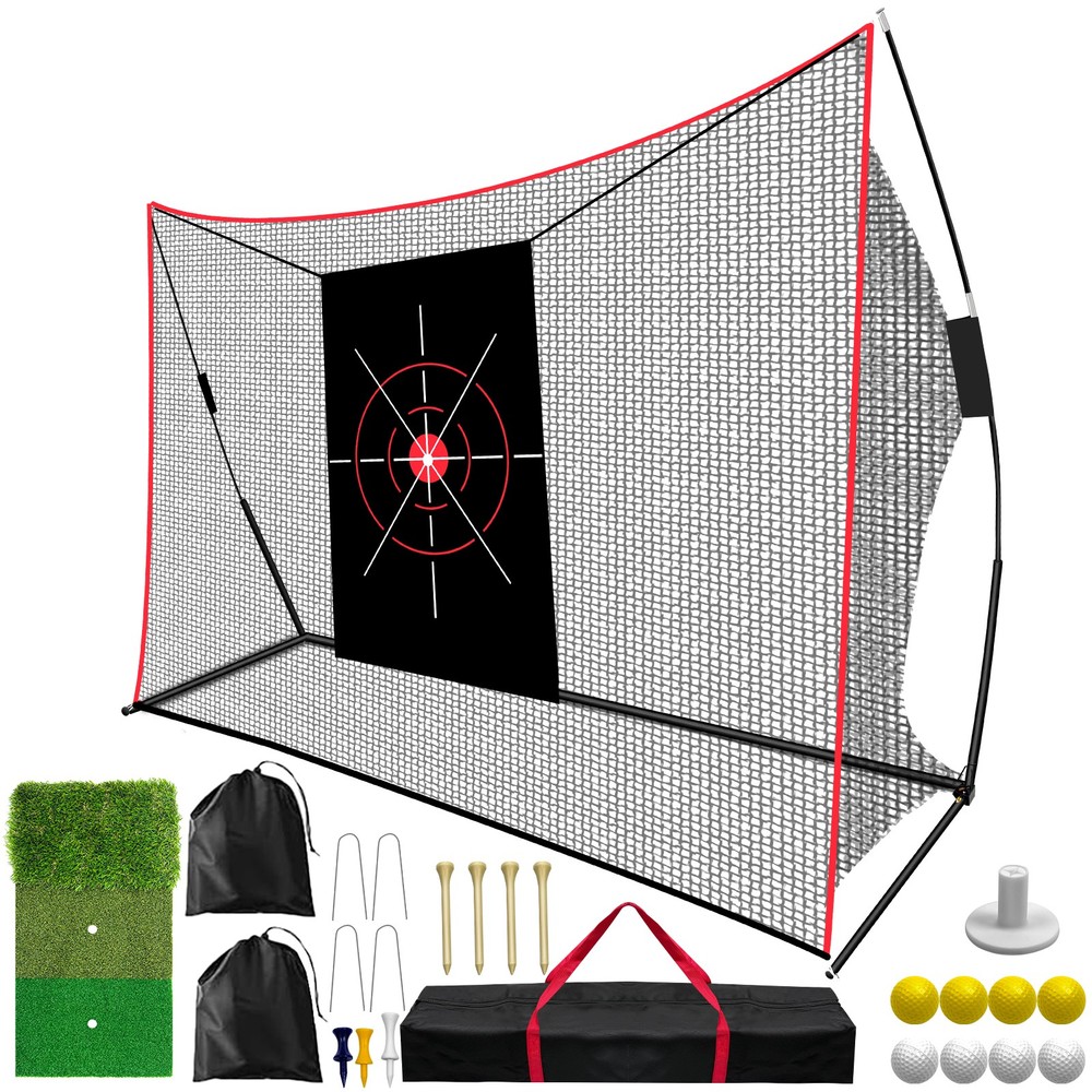 7X10FT Pop Up Golf Hitting Chipping Practice Net for Outdoor with Target zone