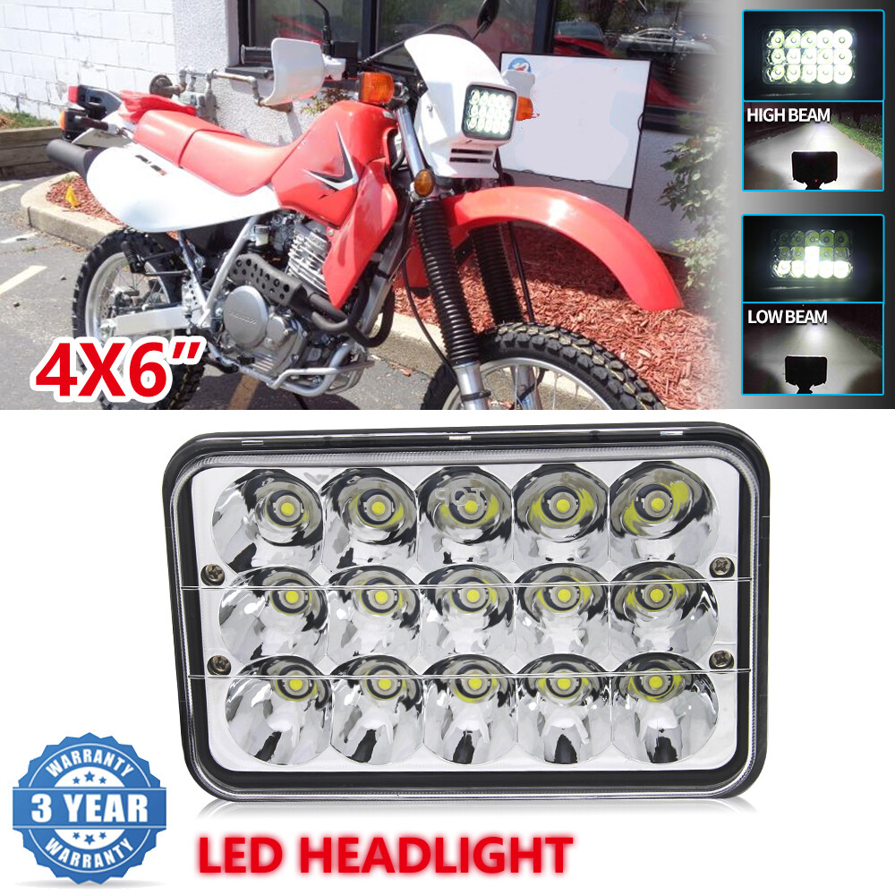 4X6" Motorcycle LED Headlight Lamp Hi/Low for Honda XR250 XR250L XR650L XR650R