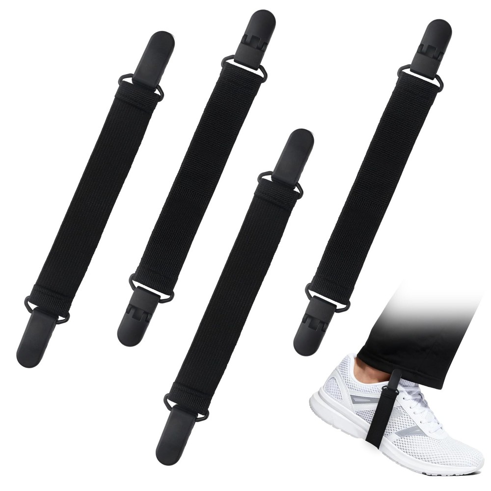 Pretwad 4 PCS Adjustable Boot Straps for Cowboy Boots - Black