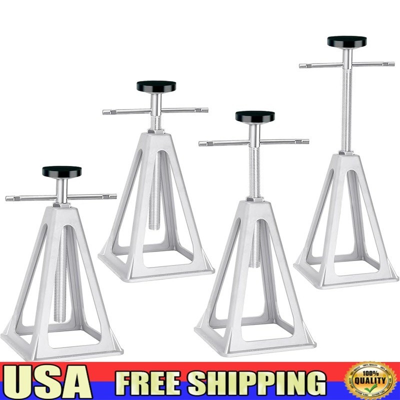 RV Stabilizer Jacks 7500 lbs Capacity Adjustable Height Tool-Free Setup 4-Pack