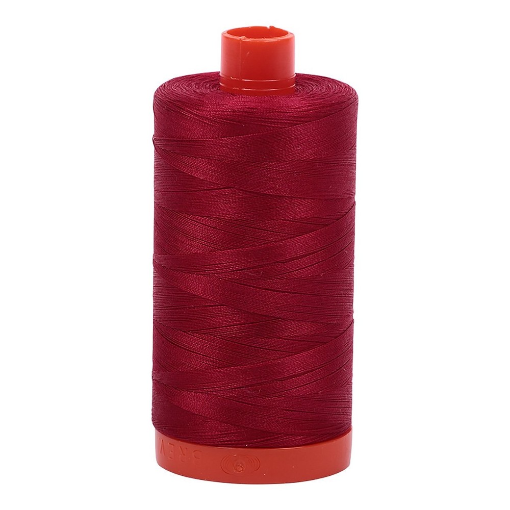 1,422yd-Red Mako Cotton Thread Solid 50wt 1422yds, Red Wine