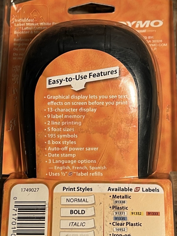DYMO Personal Labelmaker LT 100 H