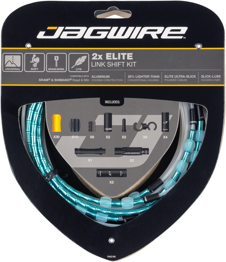 Jagwire Elite Link Shift Cable Kit - Ultra-Slick Polished Cables, Lightweight