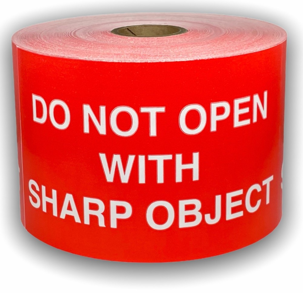 3x5 Do Not Open with Sharp Object Labels Pallet Shipping Stickers (2) RLS 500 EA