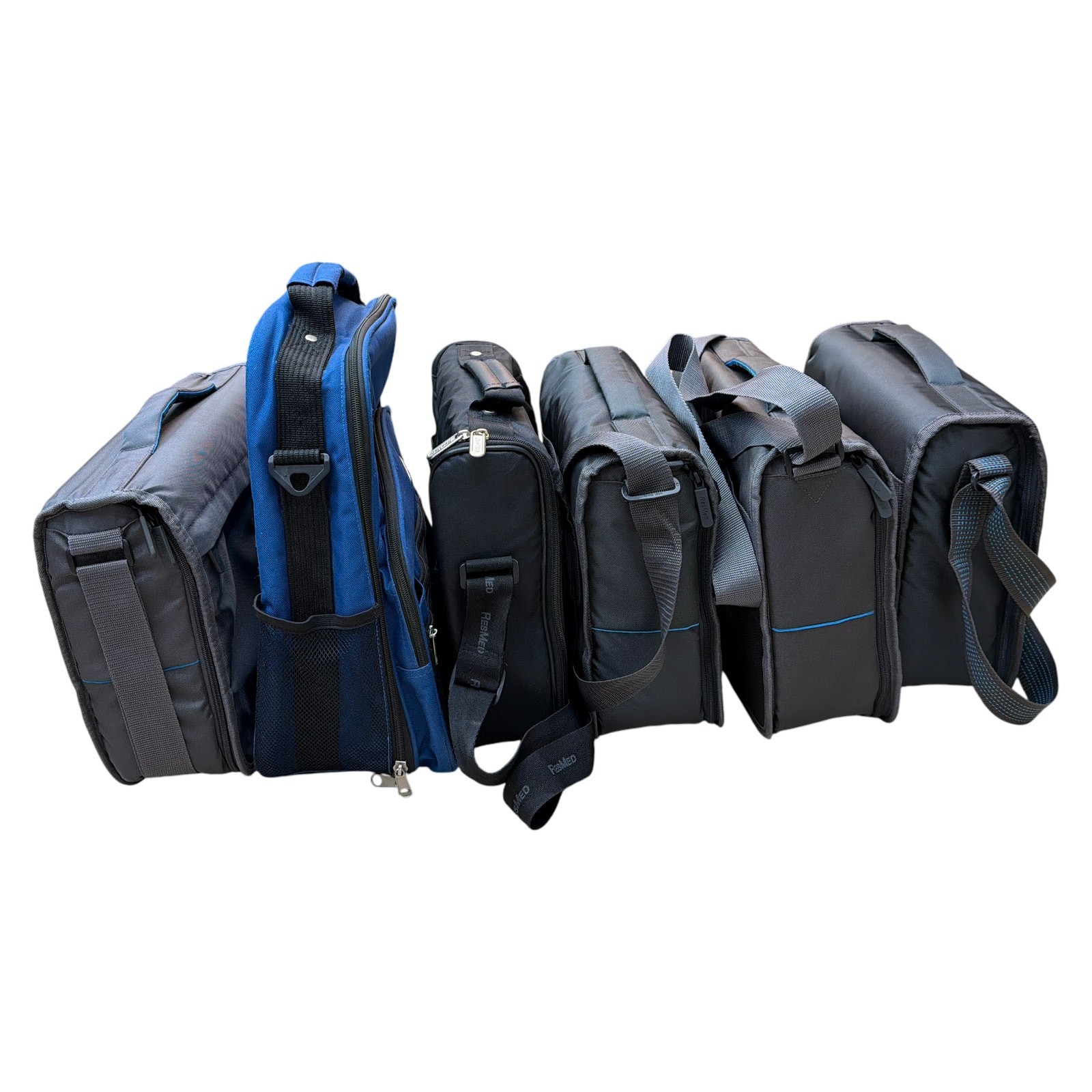 Lot of 6 ResMed Travel Carry Bags – Gray/Black/Blue