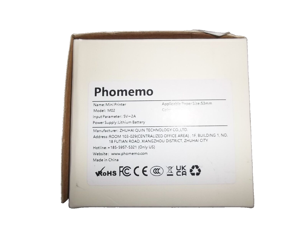 Mint Phomemo M02 Mini Pocket Thermal Printer Label Maker Bluetooth Android IOS
