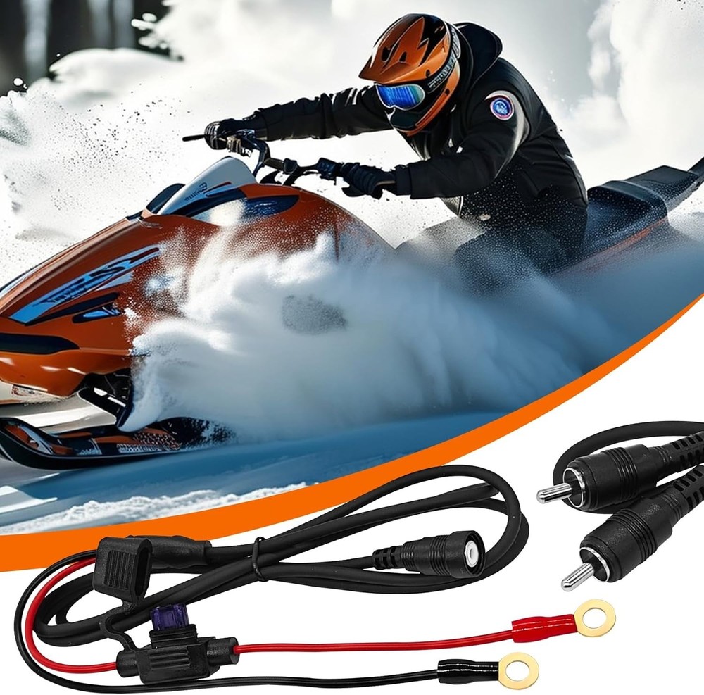 Versatile RCA Plug Heated Cord for Electric Shield Helmet & Visor Connection