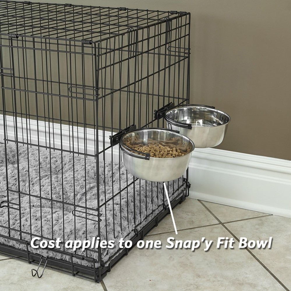 Small No-Tip Pet Bowl for Crate