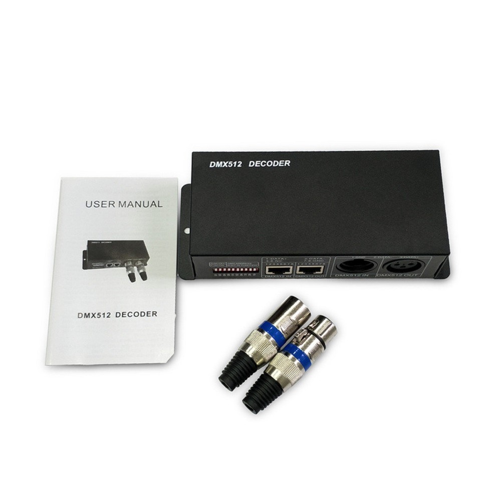 DC12V~24V LED RGBW DMX 512 Controller Decoder Dimmer 4 Channel 8A Stripe Light C