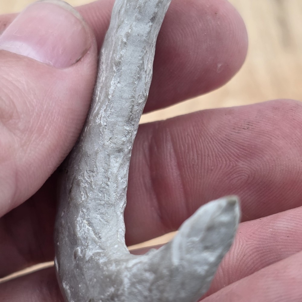 White Flint Indian Fish Hook