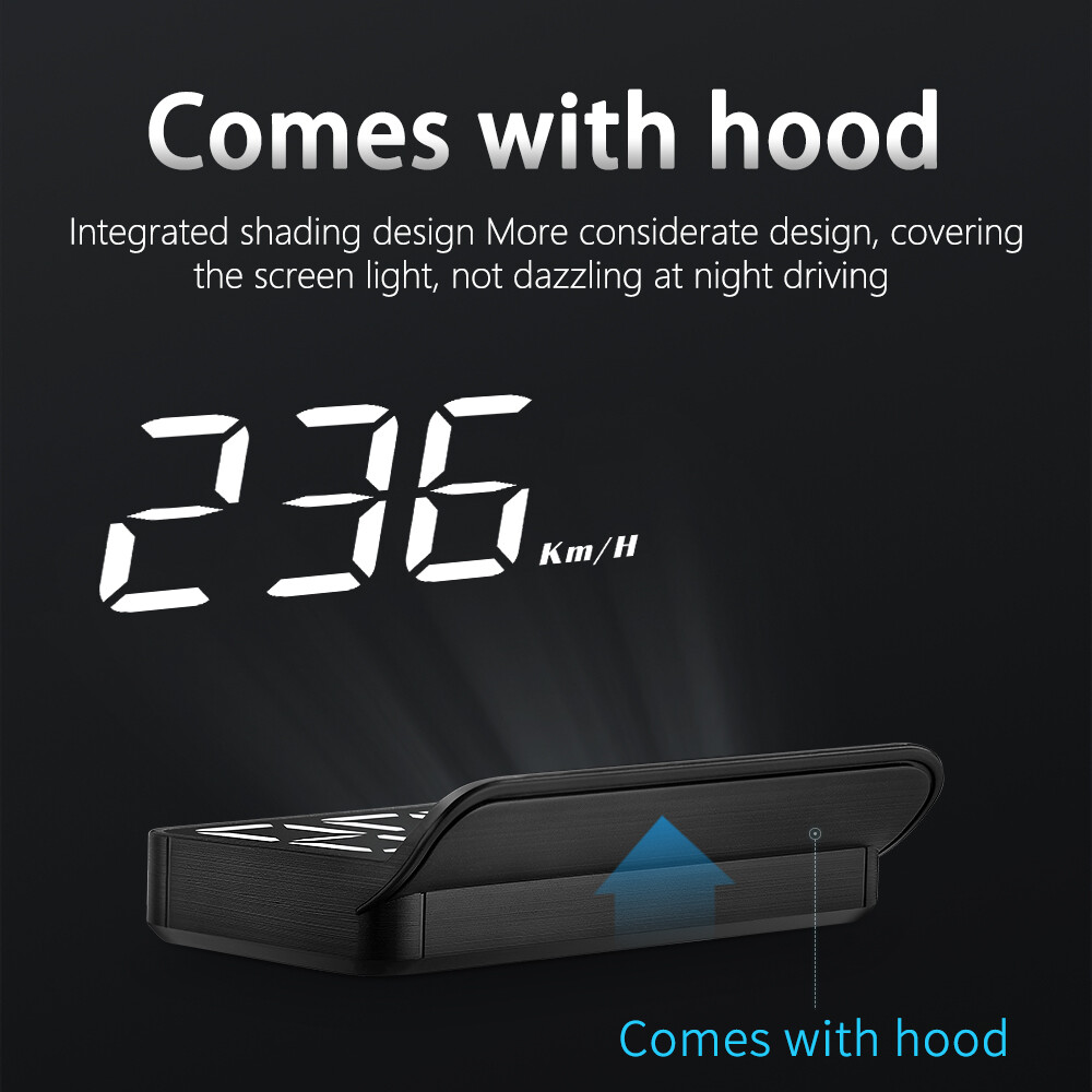 Car Head Up Display M3 OBD2 HUD Overspeed​Warning Windshield Projector