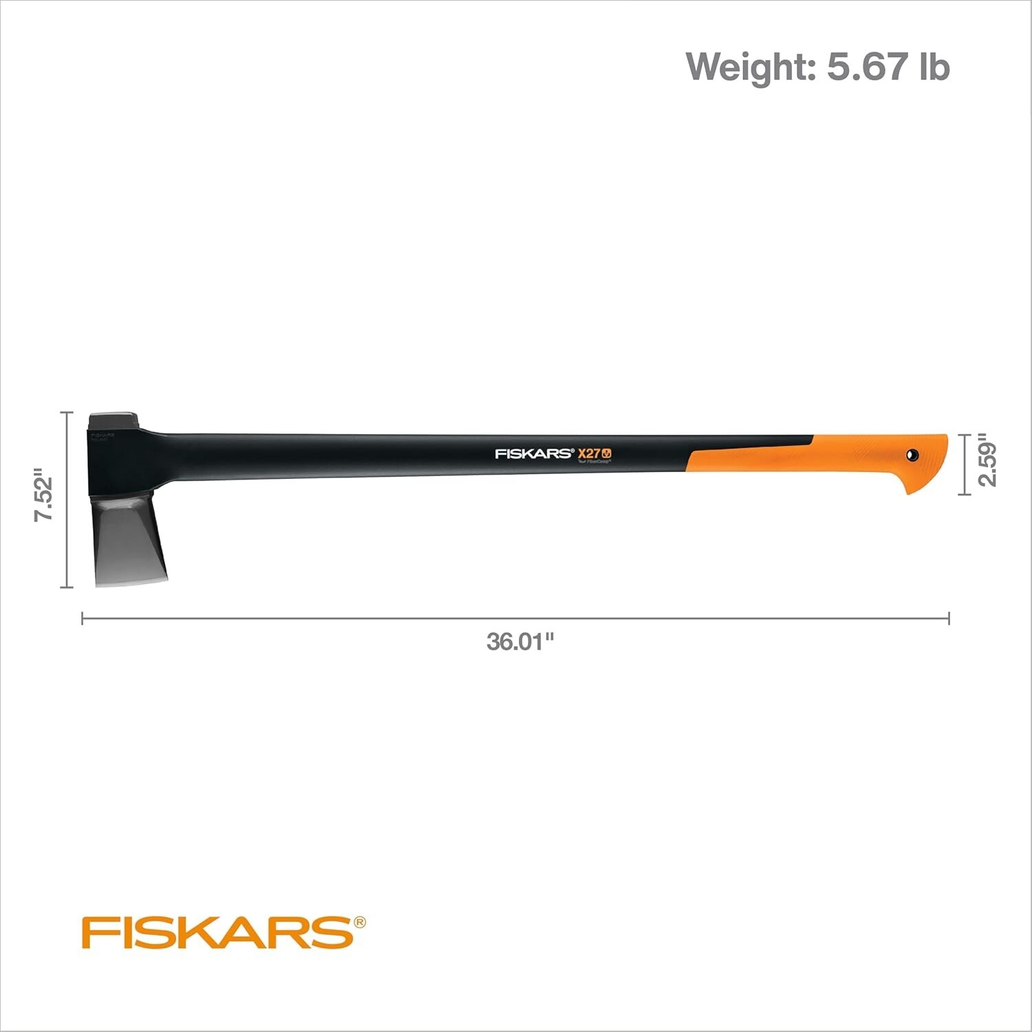 FISKARS 36" X27 SPLTTING AXE #7884 ONE-STRIKE SPLITS BRAND NEW WOOD SPLITTING