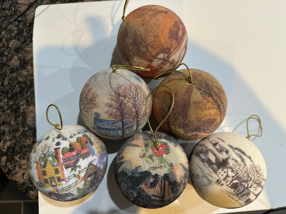 6 Foam Base House Design Ornaments
