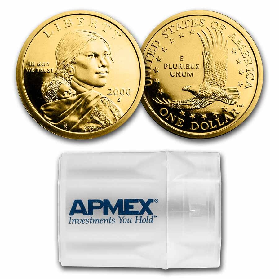 2000-S Sacagawea Dollar 20-Coin Roll Proof