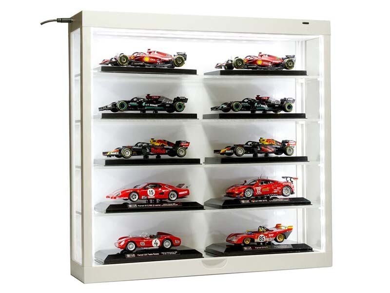 Showcase 5-Tier LED Wall Mountable Display Case - MiJo MJ8850W