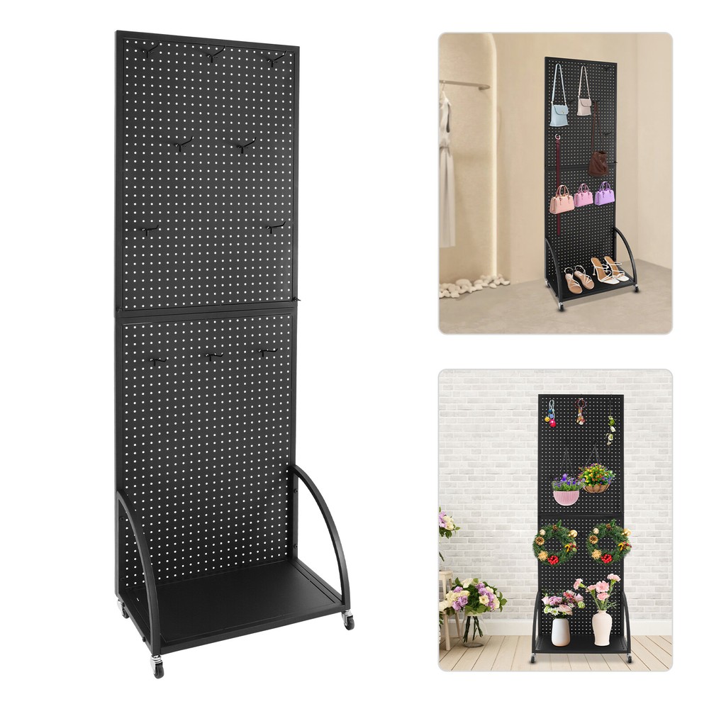 Pegboard Display Stand, Merchandise Display Rack, Retail Pegboard Rack