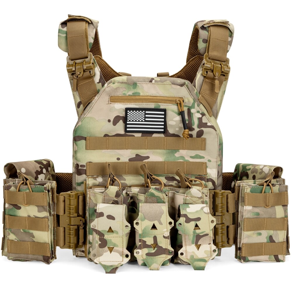 Tactical Vest Chest Rigs Quick Release Lightweight Vest Adjustable for Training
