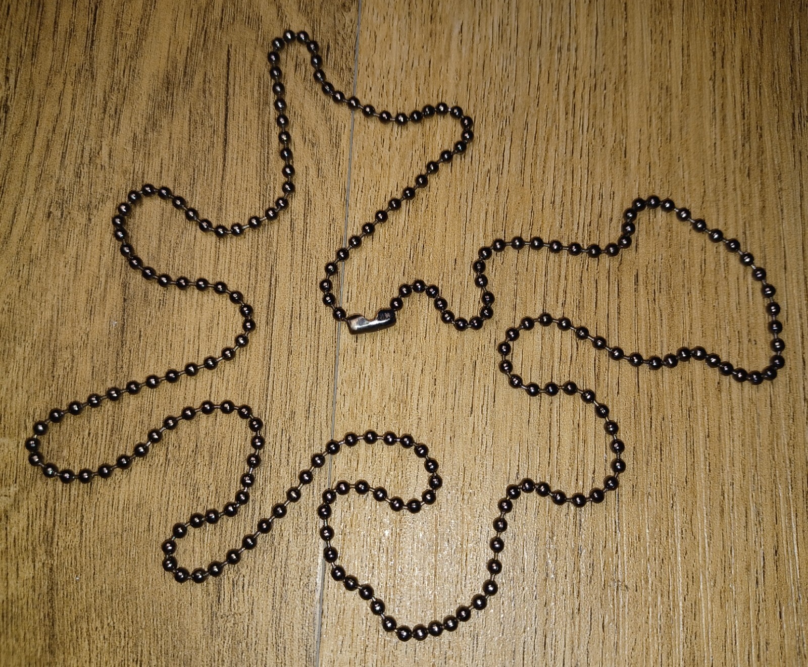 Gun Metal Black Steel 2.4mm Military Ball Bead Dog Tag Chain Free Shipping