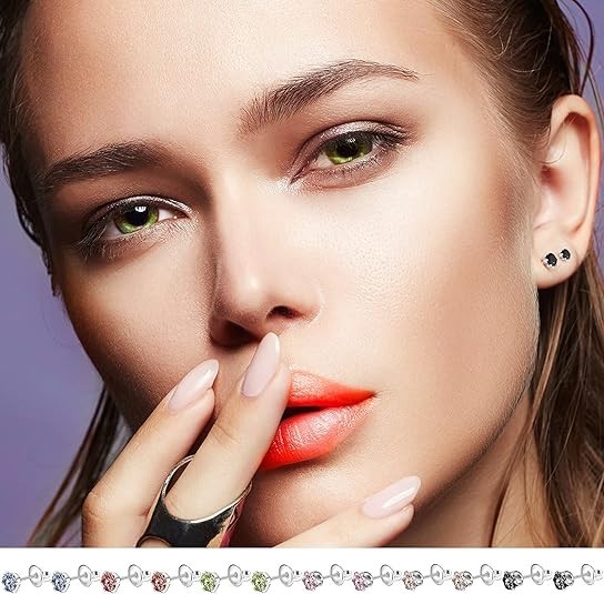 12PCS Ear Piercing Kit, Disposable Self Gun Kit with Studs...