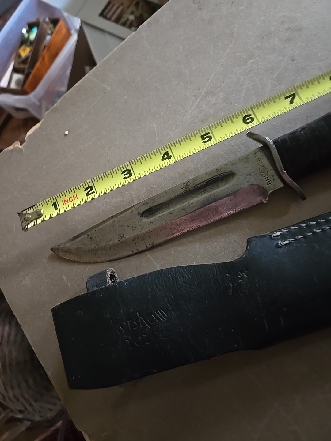 Vintage US WW2 Pal RH-36 Fighting Knife & Leather Sheath Please Read