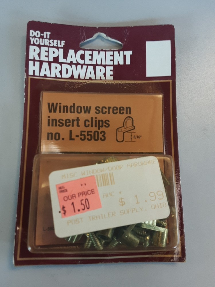 Do It Yourself Replacement Hardware Window Screen Insert Clips