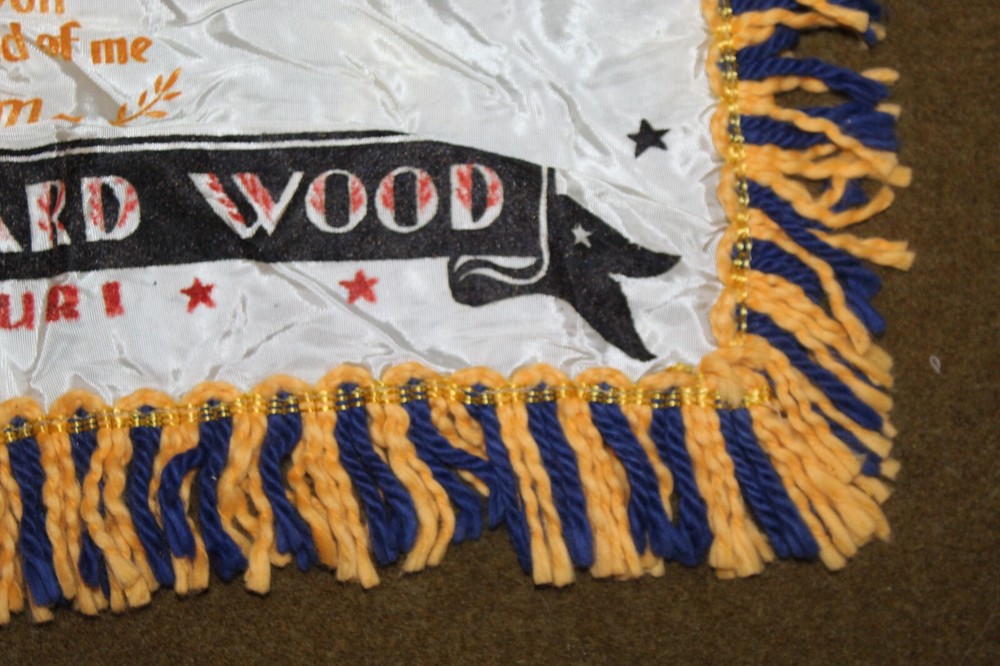 Original Early WW2 U.S. Army "Fort Leonard Wood Missouri" Mother Pillow Cover