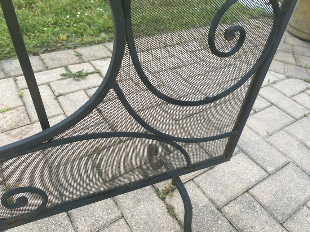 Antique Wrought Iron Fireplace Screen