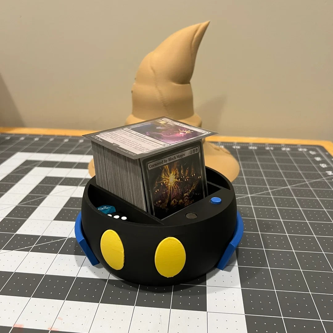 Black Mage Deck Box - MTG Final Fantasy theme - Magetic Lids - FREE SHIPPING