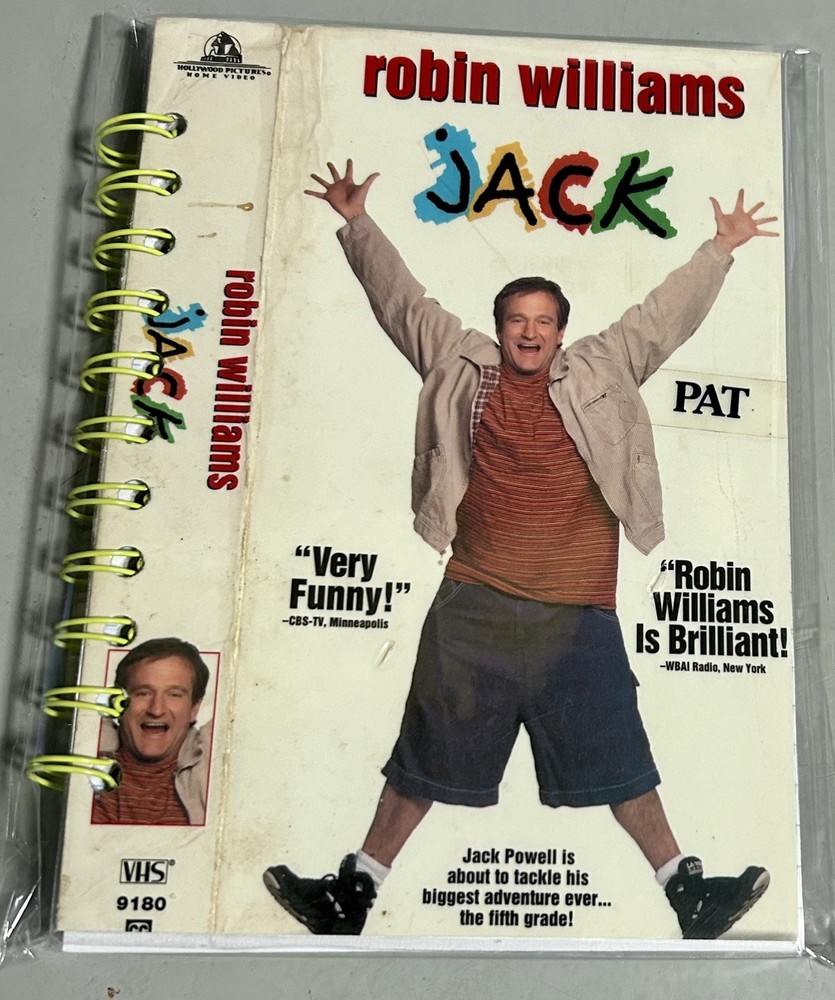 Handmade Repurposed Notebook Made From VHS Tape Cover Jack