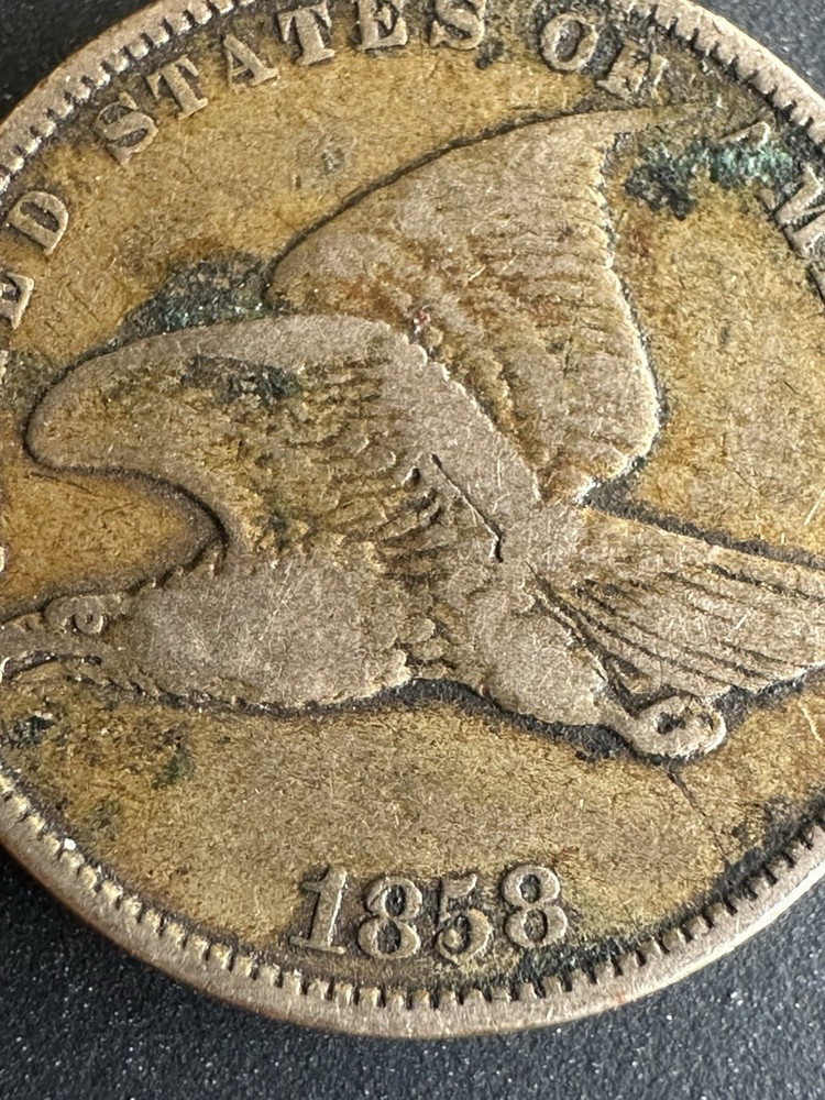 1858 flying eagle cent large letter penny