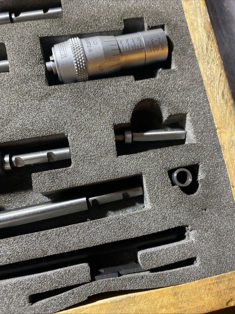 SPI Interchangeable Rod Inside Micrometer 2-12” 12-372-9 Complete