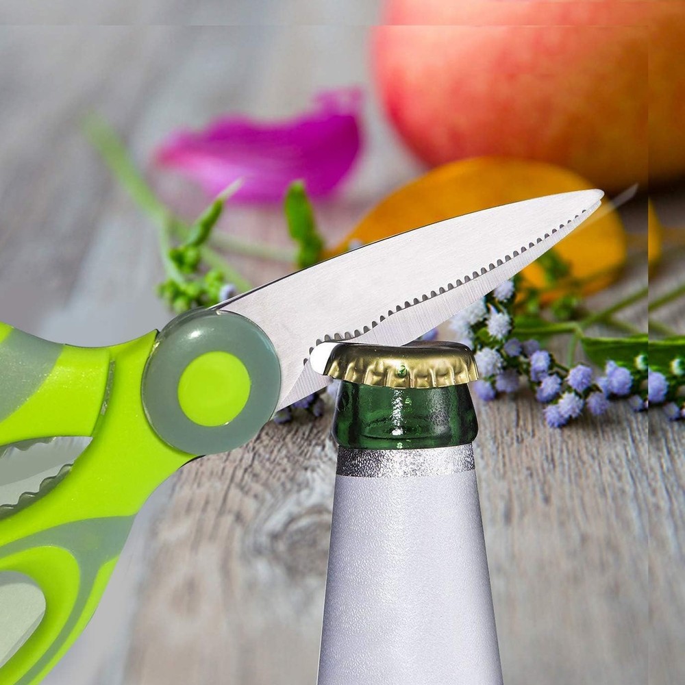 Kitchen Shears, Acelone Premium Heavy Duty Shears Ultra Sharp Light Green