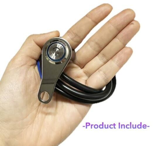 Motorcycle Universal Handlebar Light Power Control Switch Push Button Blue