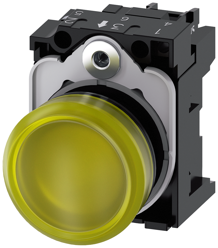Siemens LED Indicator Light 110V Yellow 3SU1103-6AA30-1AA0