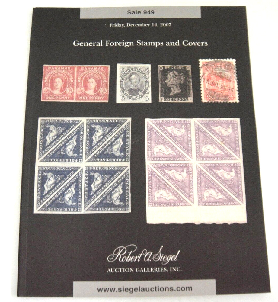 Siegel Stamp Auction Catalog 2007 Warren Latshaw & Pasadena Collection