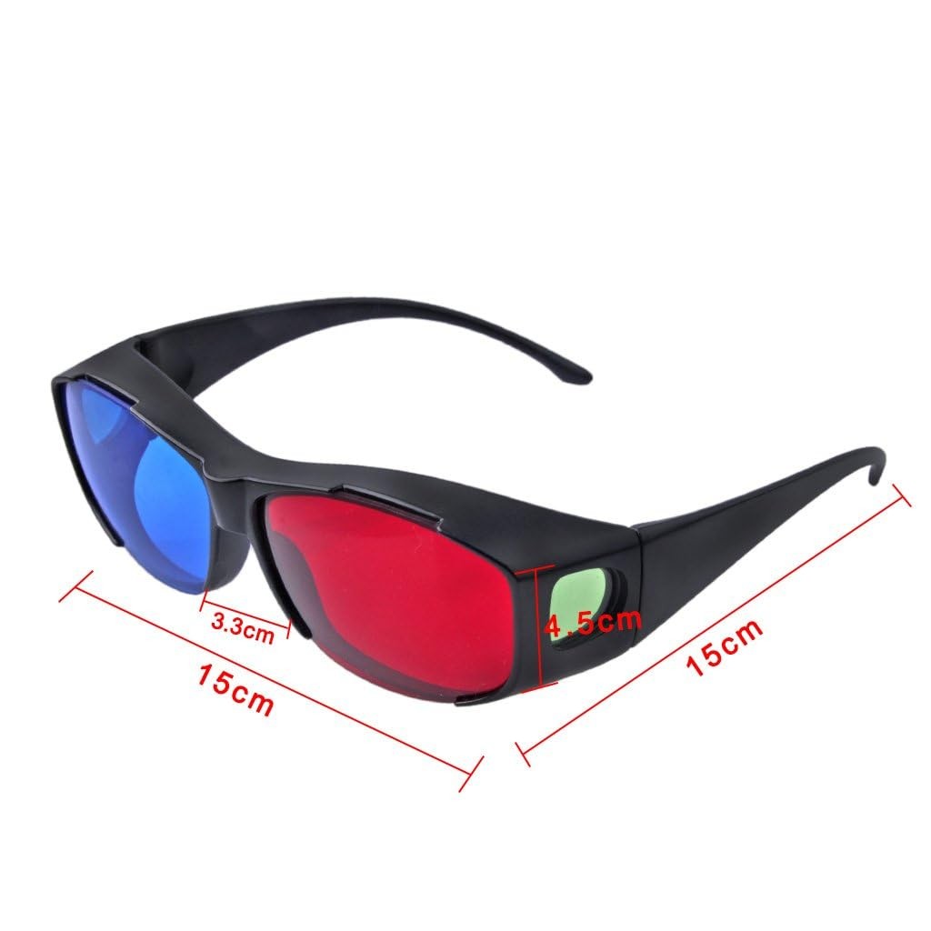 Red-blue 3D Glasses/Cyan Anaglyph Simple style 3D Glasses 3D movie game-Extra...