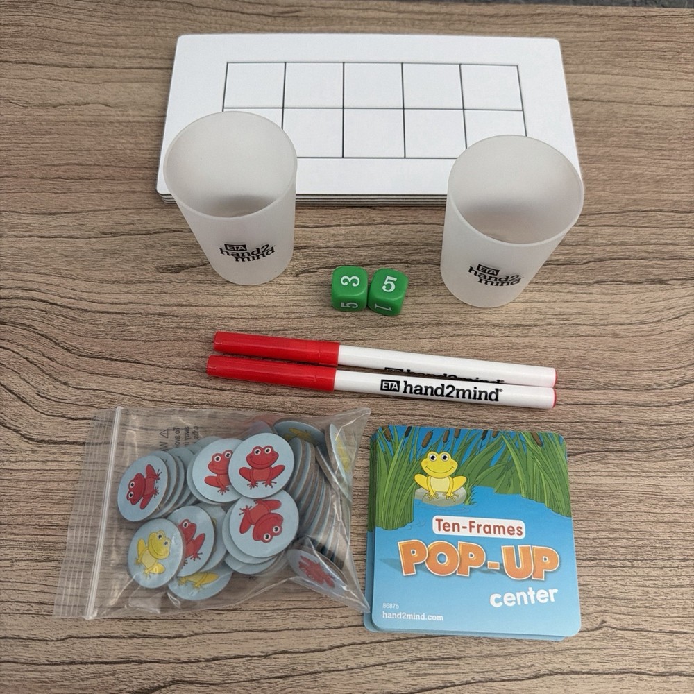 hand2mind Ten-Frames Pop-Up Learning Activity Center 10 Activities No Prep K-2