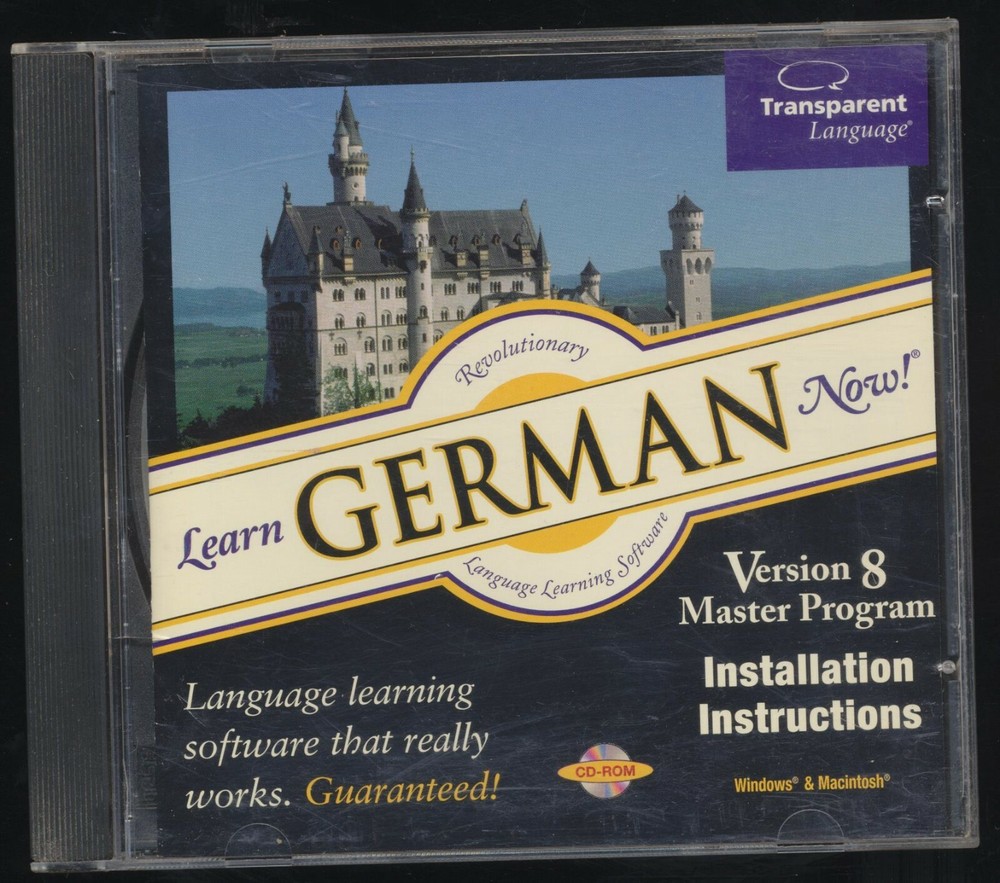 Learn German Now Version 8 Windows PC CD-ROM Computer Software Program