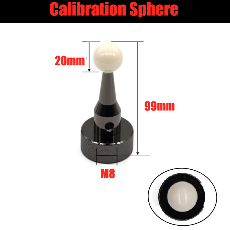 Ceramic Ball Reference Ball Calibration Sphere Precision 20mm Diameter With Base