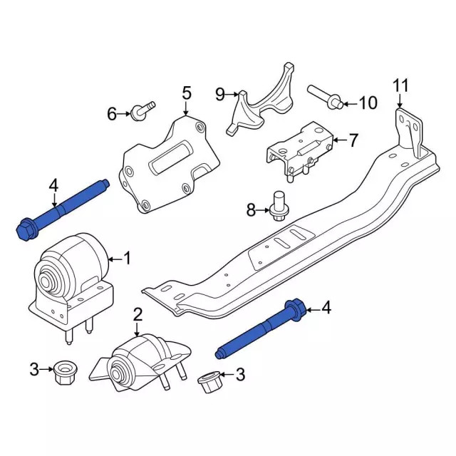 Genuine Ford Mount Bracket Mount Bolt W712861S439
