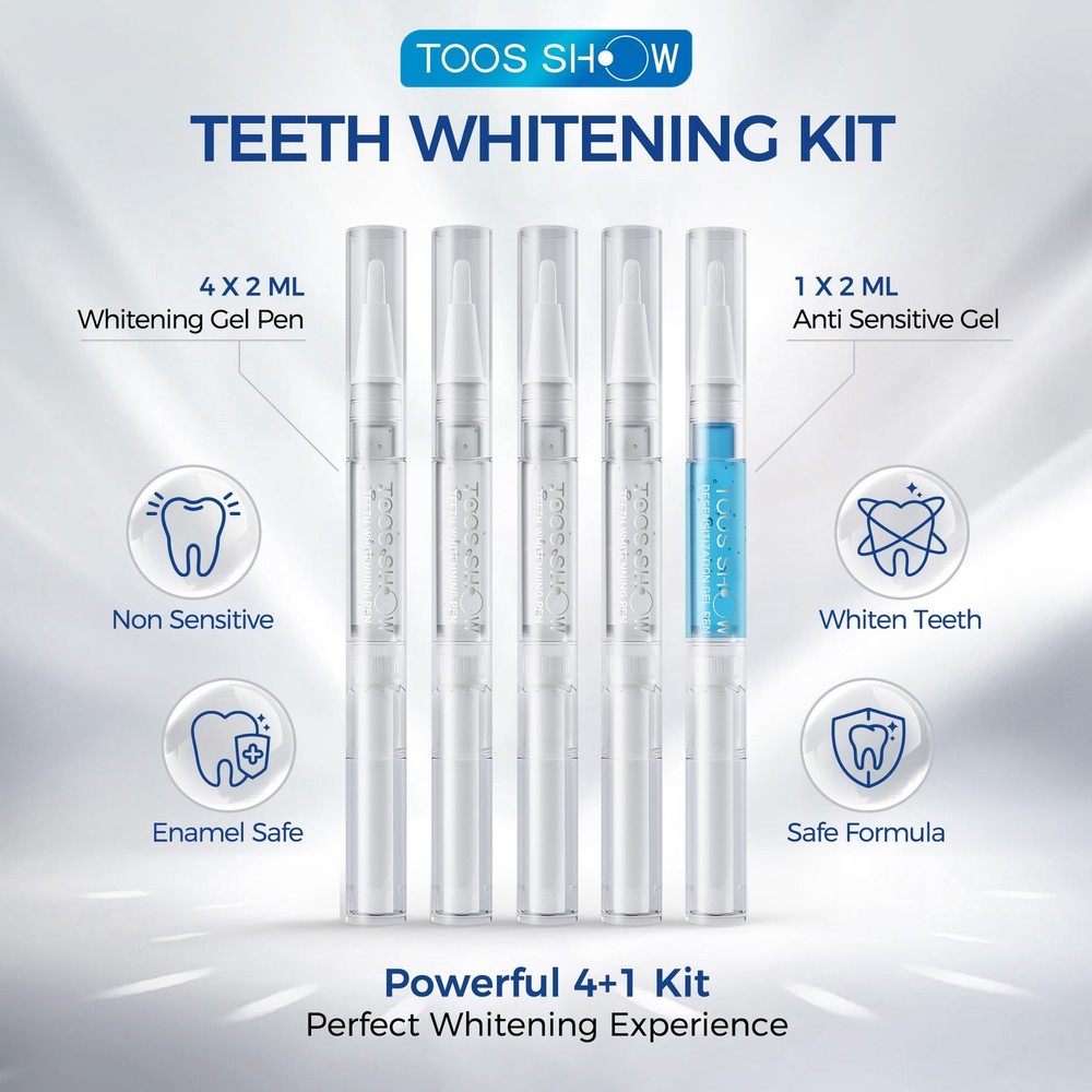 Teeth Whitening Kit for Sensitive Teeth,with 4 5 Count, Transparency
