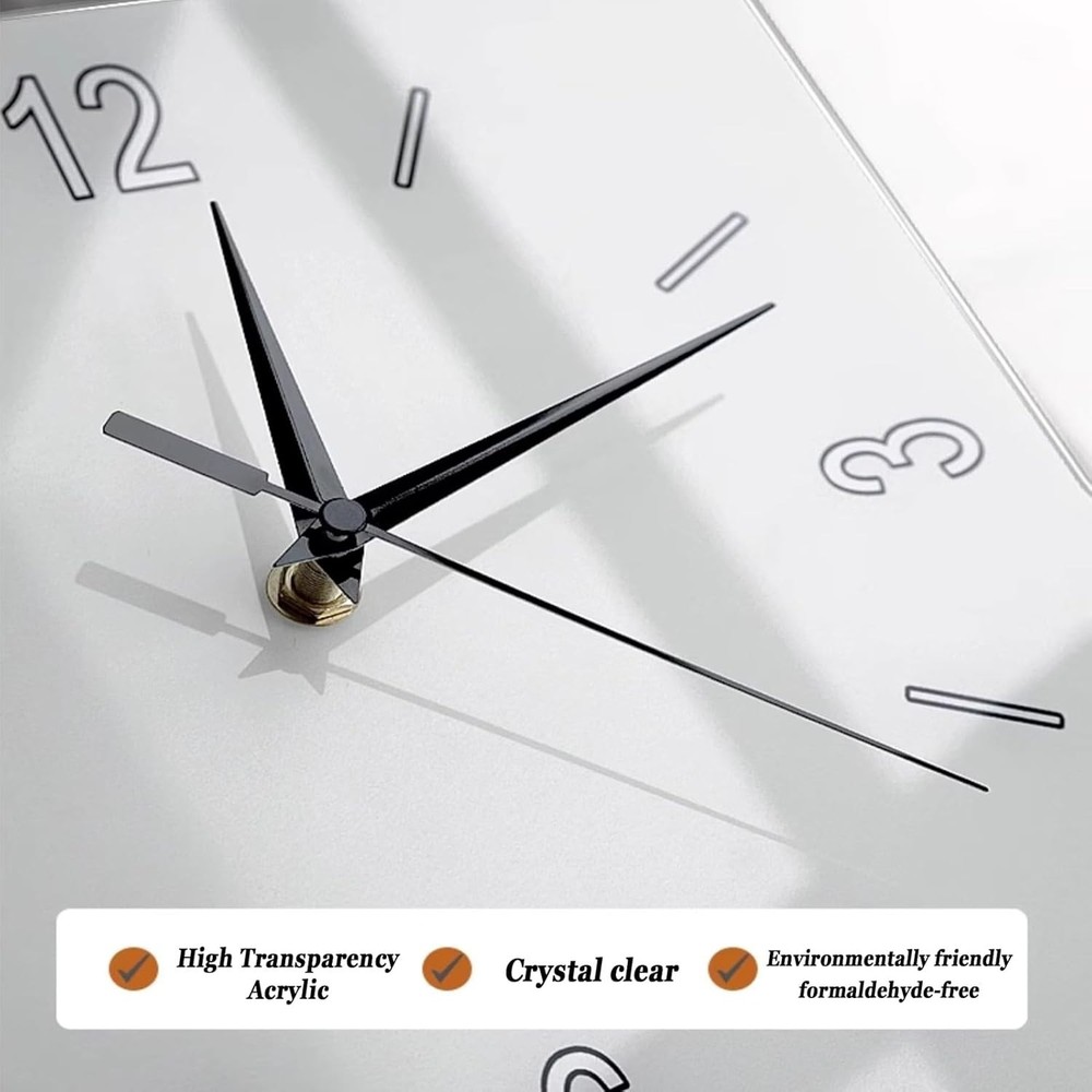Modern 10-Inch LED Double-Sided Corner Wall Clock – Creative Square Wall Lamp