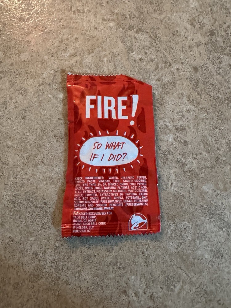 Taco Bell FIRE Sauce Individual packets