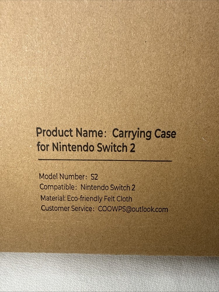 COOWPS Carrying Case for Nintendo Switch 2 (Black)