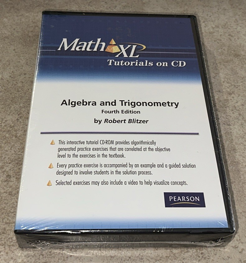 MathXL Tutorials on CD for Algebra & Trigonometry 4th Robert Blitzer CD-ROM NEW