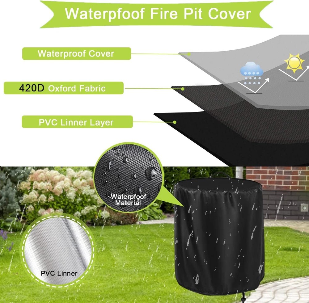 Heavy Duty 420D Fire Pit Cover for 36" Globe Fire Pit Sphere