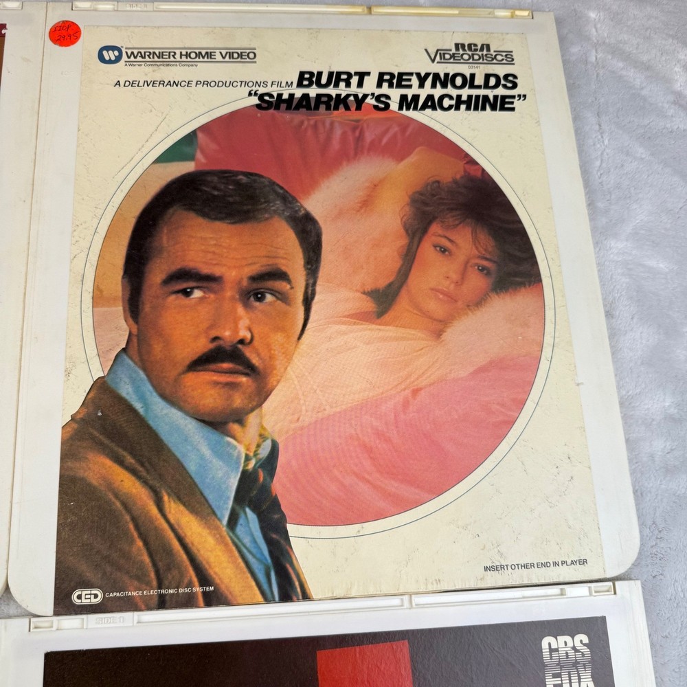 Vintage CED Videodisc Lot 4: Missing, Sharky's Machine, Baffled, Educating Rita