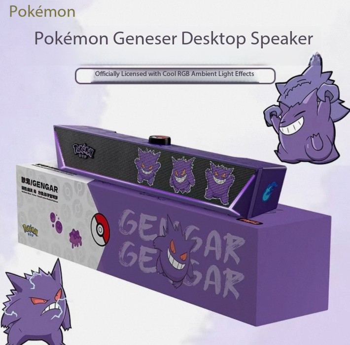 Pokémon Desktop Soundbar Gengar Multi Function Bluetooth Speaker 2025 New
